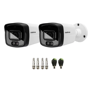 Kit 2 Câmeras Intelbras Bullet Multi HD VHD 3240 Full Color + IR Full HD 1080p 40 metros de Infravermelho com Conectores
