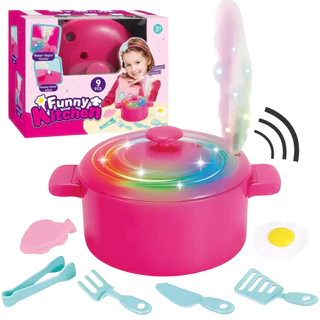 Panela Infantil Com Luz Som e Acessórios de Brinquedos - Castela