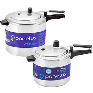 Kit De Panelas De Pressão 4,5 E 10 Lt Panelux Classic Polida em Oferta na Shopee
