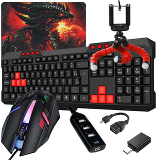 Mobilador Kit Gamer Completo Teclado E Mouse Hub OTG Celular Promoção em Oferta na Shopee