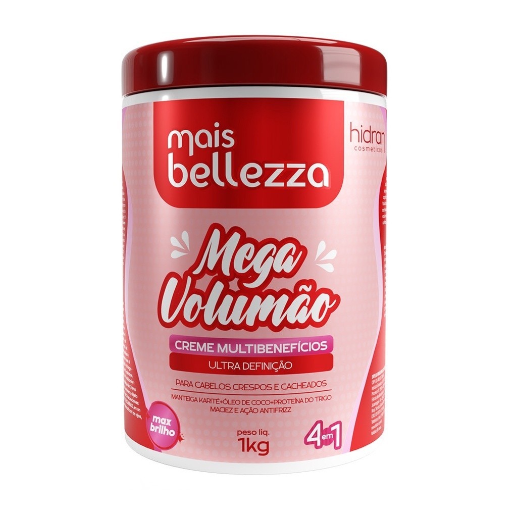 Creme Multibeneficios 4 em 1 Mais Bellezza Mega Volumão 1kg | Shopee Brasil