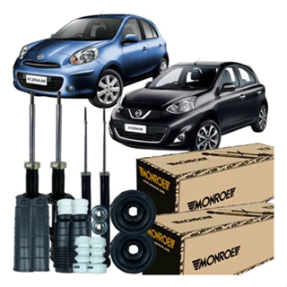 Kit Amortecedor Dianteiro Traseiro Batente Coifa March 2011 Á 2020 em Oferta na Shopee