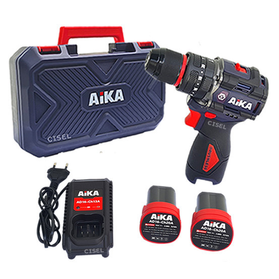 Furadeira Parafusadeira C/ Impacto Aika 16V AD-DR10A - Com 2