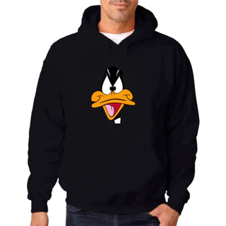 Moletom Preto Canguru Patolino Blusa De Frio Unissex Material 100% Algodão Com Capuz Bolso