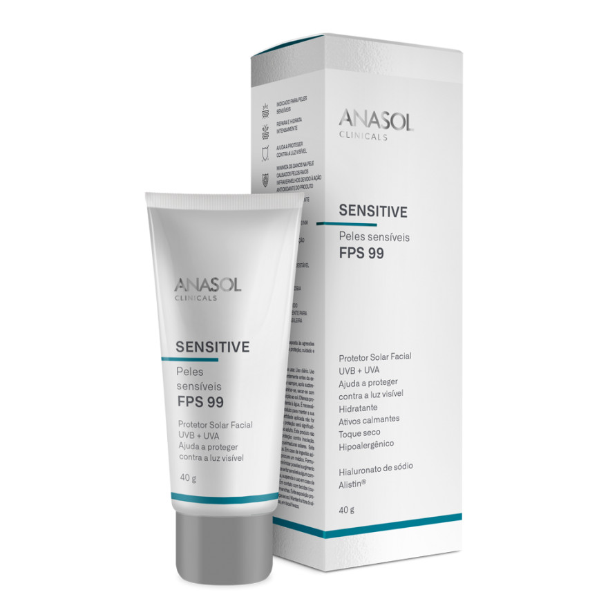 Anasol Clinicals Fps 99 Protetor Solar Facial Pele Sensíveis em