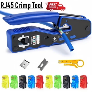 Alicate De Crimpar Rj45 Ez Passagem Rj11 Cat5e Cat6 Cat7 Pró