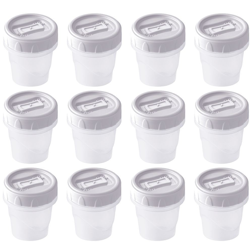 Kit porta temperos/condimentos rosca 65ml branco 12 peças Plasutil ref. 4649