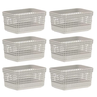Kit 6 Cestos 2,5L Organizador Multiuso OU Grid