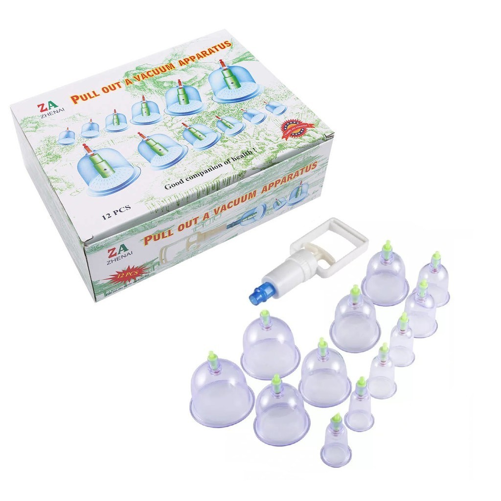 Kit com 12 Ventosas Terapêuticas Ventosaterapia Massagem acupuntura ...