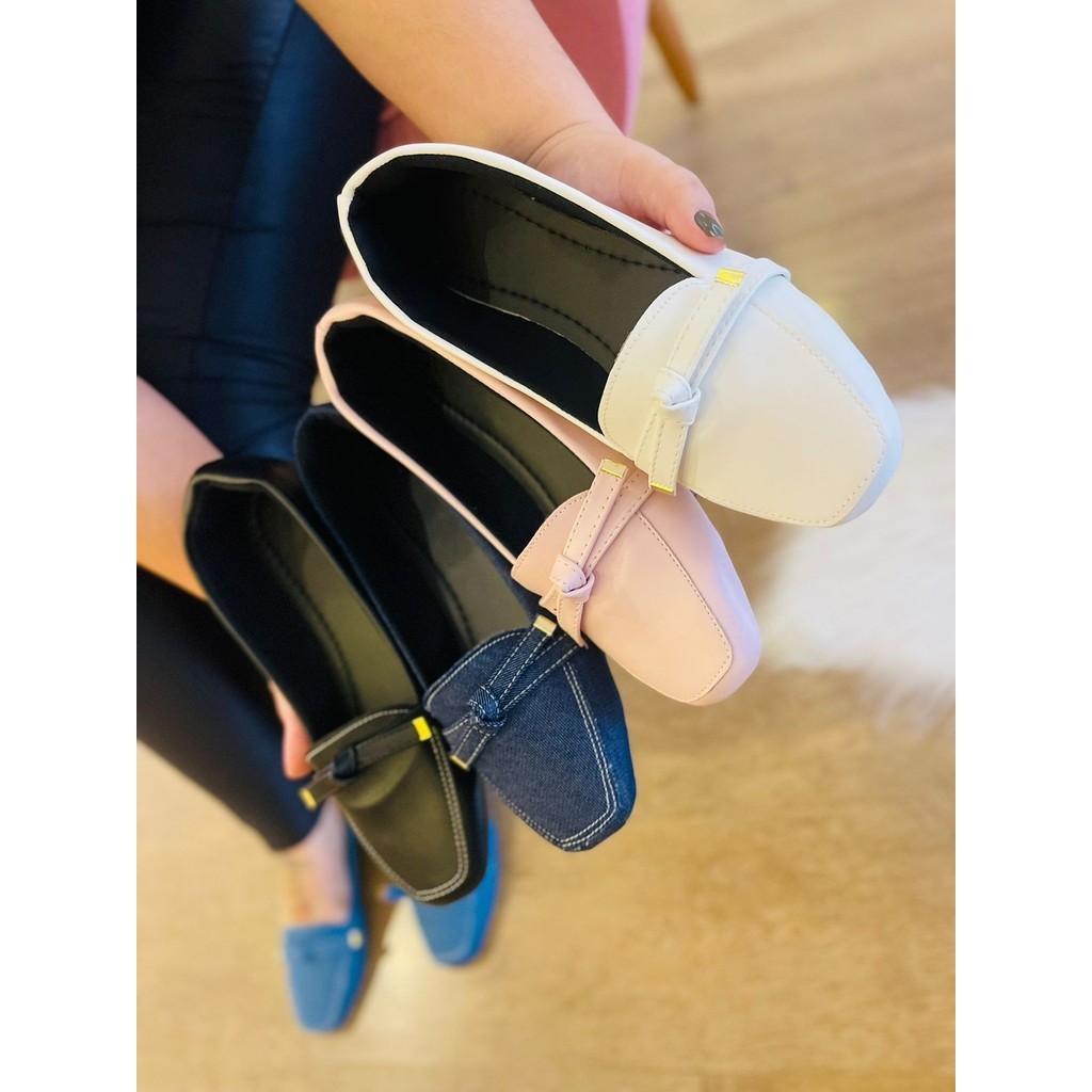 MOCASSIM LUXO LAÇO NÓ CORES VARIADAS | Shopee Brasil