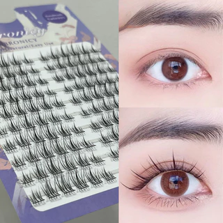 Brony 10 Linhas 10mm-12mm Cílios Postiços Naturais Grossos Macios Adequados Para Iniciantes Reutilizáveis
