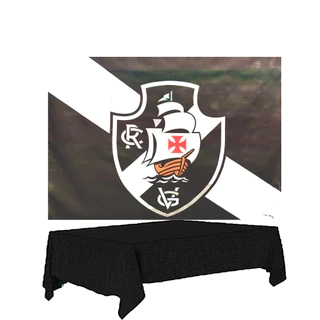 Kit Festa Vasco da Gama Decoração Anive Painel GG +Toalha preta TNT