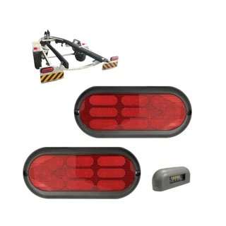 Kit Lanterna Carreta Carretinha Reboque Jet Barco + Placa LED