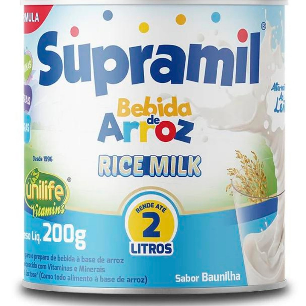 SUPRAMIL BEBIDA DE ARROZ RICE MILK 200GM RENDE 2 LITROS - UNILIFE ...