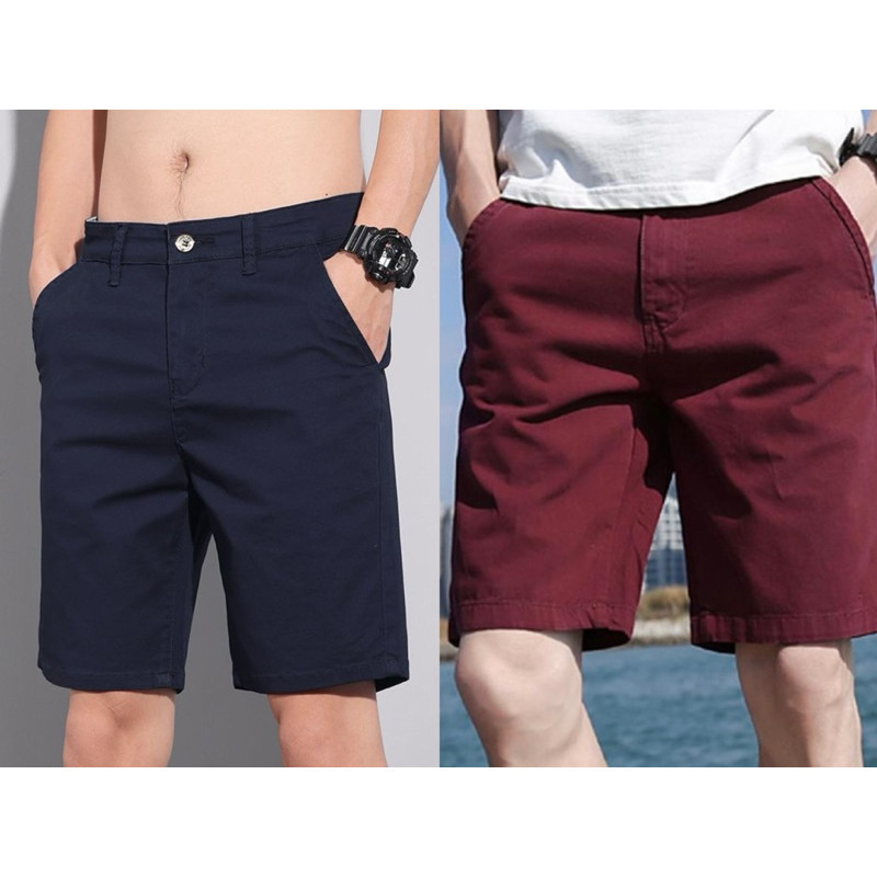 Kit 2 Bermuda Sarja Masculino Brim Short