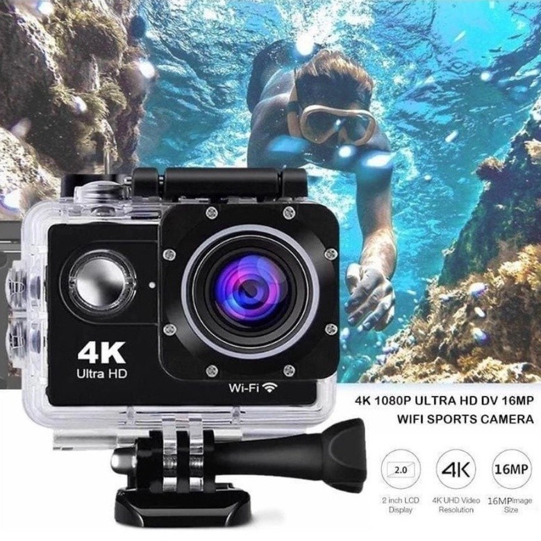 Ultra Câmera Action GO Cam Pro Sports HD 4K 1080p Prova D'Água 4K WIFI ...