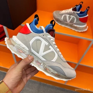 Estação europeia New high-end couro costurar lona respirável com amarração casual sapatos de prancha de alto padrão sapatos masculinos de Guangzhou