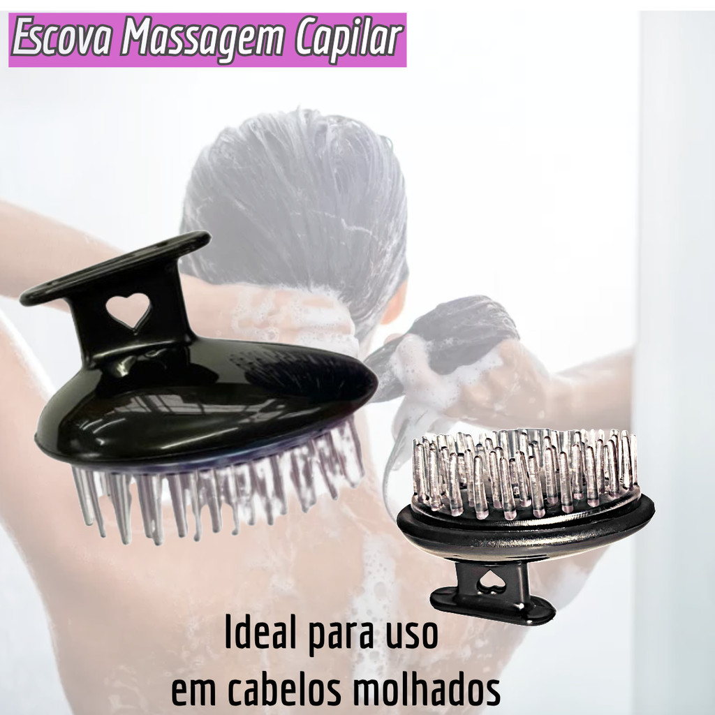 Escova Profissional de Massagem Capilar Anti Caspa Professional Anti Dandruff Hair Massage Brush