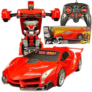 Carro de controle Deformers Robô-Car Carro 2 em 1 com luzes e som 1:18