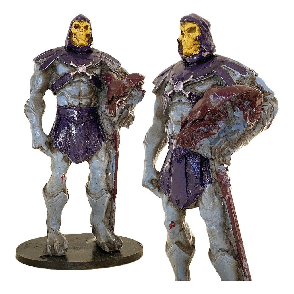 Boneco Esqueleto He-man Colecionável Em Resina