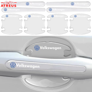 4/8Pcs Volkswagen Autocolantes Protetores Contra Arranhões Na Porta Do Carro maçanetas de porta Invisible De Proteção Colisões Para Volkswagen Golf Jetta Passat Tiguan Amarok Beetle VW Polo T-Cross Gol Saveiro Nivus Virtus Taos