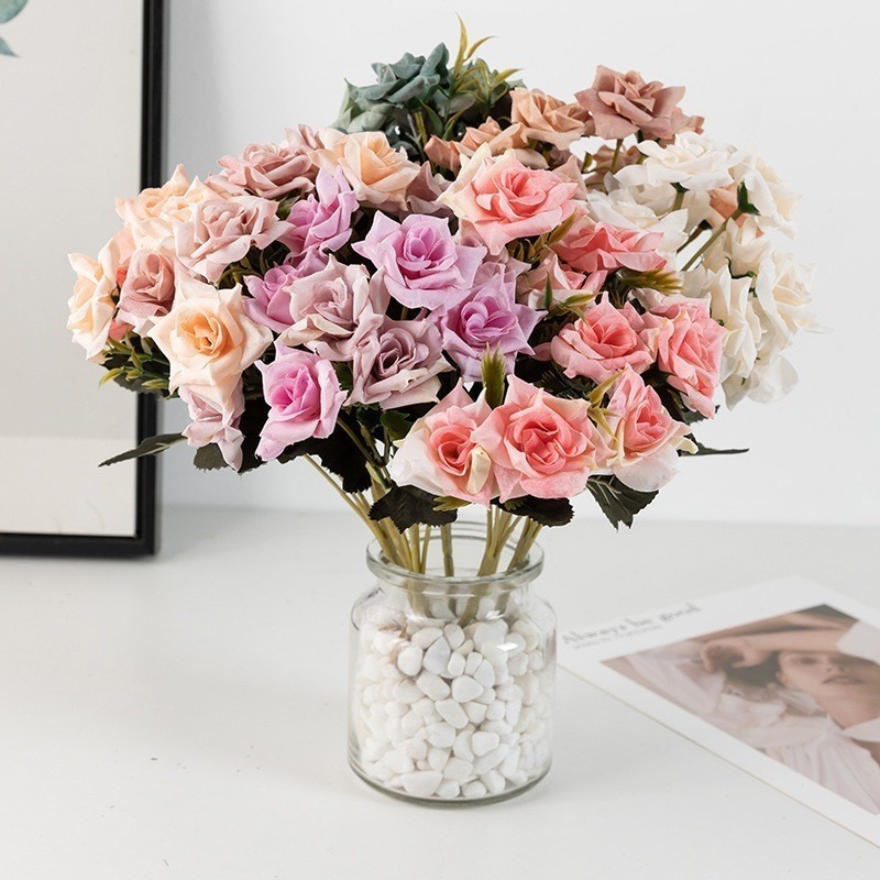 Buquê de Flores Planta Flores Artificiais --0527 | Shopee Brasil