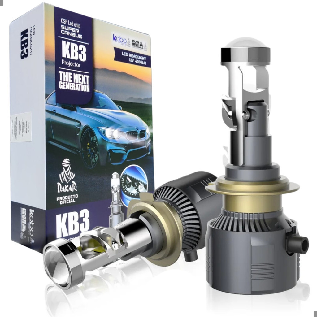 Kit Ultra Led Projetor H4 H7 H11 HB3 HB4 Canhão Forte Foco