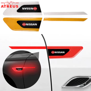 Fender 2Pcs Nissan Autocolante Refletivo De Segurança Decorativo Anti-Colisão Protetor Contra Arranhões Para Kicks Versa Tiida March Sentra Livina gtr