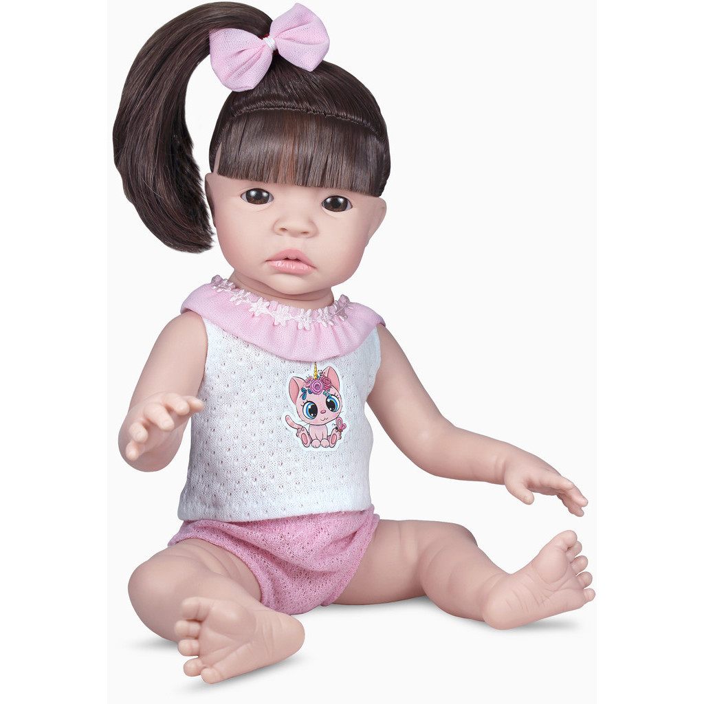 boneca reborn realista  Sleeping Baby Reborn Dolls 48cm/19 inch Silicone Reborn Baby Real Baby Dolls Reborn Silicone