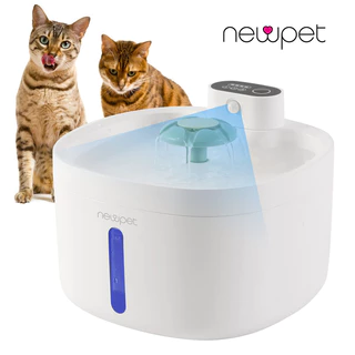Newpet Bebedouro Fonte de Água Automático com Sensor e Filtro para Gatos Cachorros 2.6L
