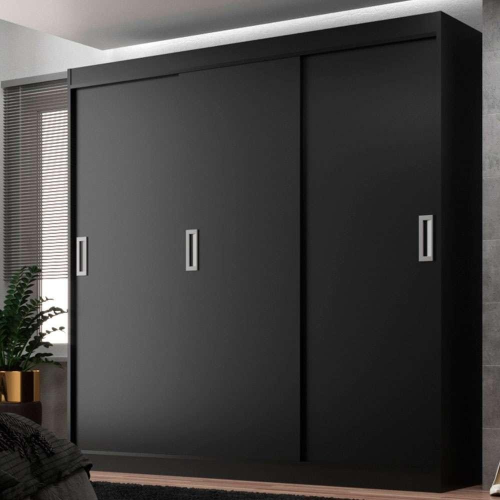 Guarda-Roupa Casal Lisboa 3 PT 2 GV Preto