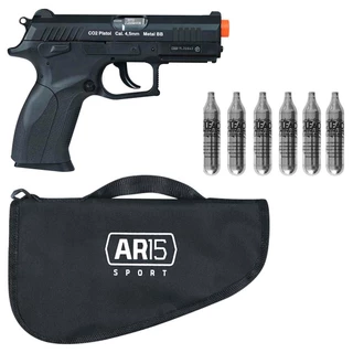 Pistola Airsoft Pressão Co2 Rossi W129 4.5 + Tático 04
