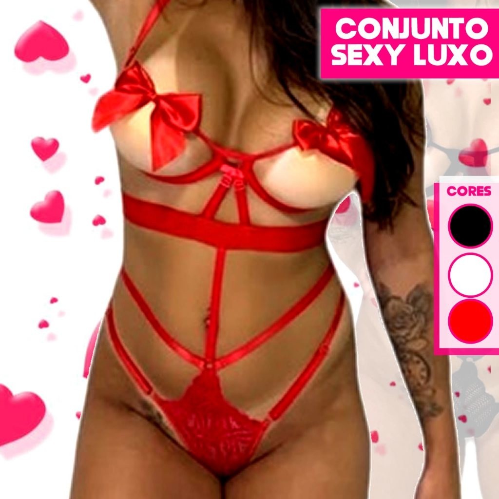 Body feminino de laço sexy luxo lingerie Renda