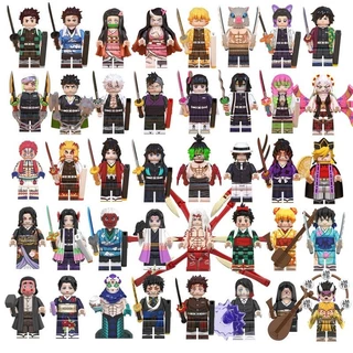Compatível com Lego Demon Slayer Minifigure Figura Novo Estilo Montado Blocos de Construção Brinquedos