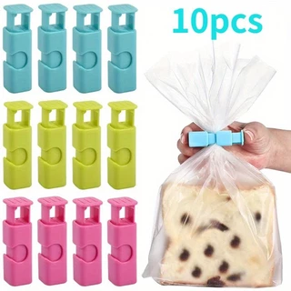 10pcs Clipes de Saco Selador de Alimentos Reutilizáveis para Armazenamento Frescos Plástico Lanches Pão Cozinha
