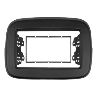 MOLDURA PARA CENTRAL MULTIMIDIA MP5 7 POL 2 DIN FIAT MOBI 2016 A 2019 PRETO FOSCO OU BLACK PIANO