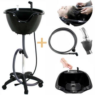 Lavatório Portátil salão Cabeleireiro + Ducha com Rodinhas