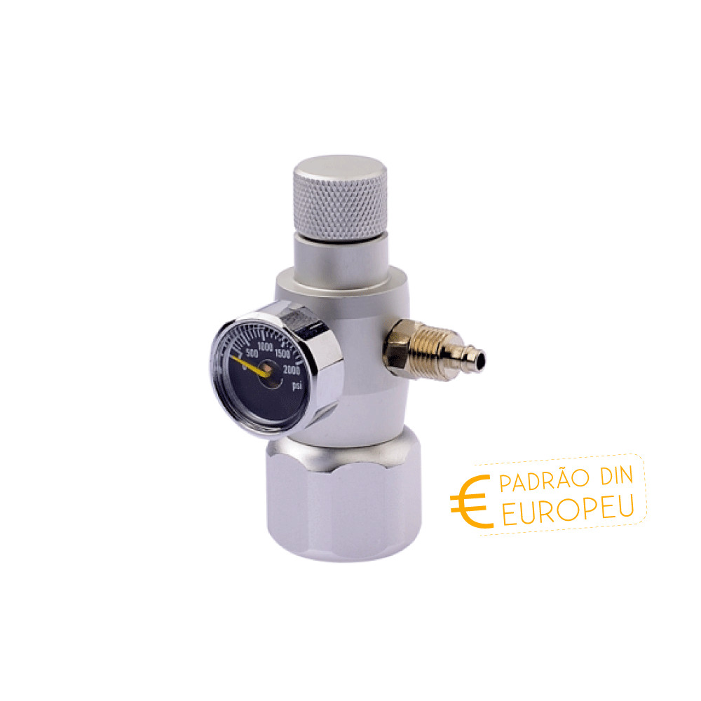 Regulador Co2 Soma 1 Manometro Simples(padrao Din Europeu)