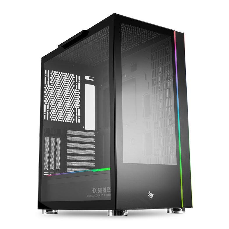 Gabinete Gamer Pichau HX600, RGB, Full-Tower, Lateral de Vidro, Preto, PG-HX6-BL01