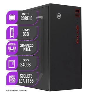 PC CPU Mancer, Intel Core I5, 8GB de Memória Ram, SSD 240GB + Adaptador WI-FI em Oferta na Shopee