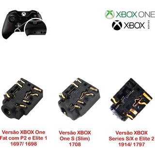 Conector P2 para controles de XBOX One e XBOX Series S/X (Conector do fone de ouvido)