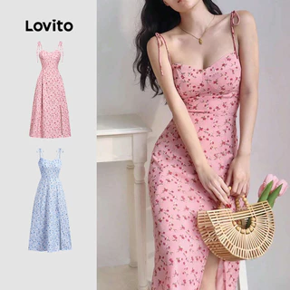 Lovito Vestido casual Ditsy com estampa floral para mulheres L99ED188