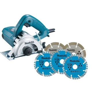 Kit Serra Mármore 110mm 1300W 4100NH3ZX2 Makita e 3 Discos Diamantados