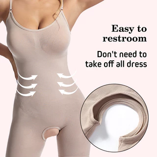 Modelador De Fato De Corpo Feminino Inteiro Corpete Aberto Cintura Formador De Roupa Interior Pós-Parto Bainha De Emagrecimento