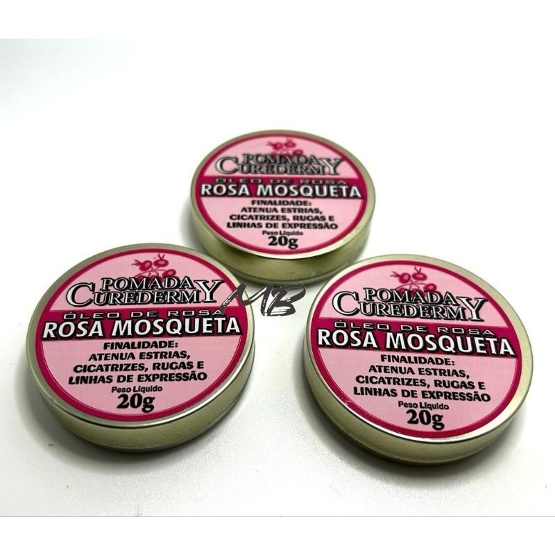 Kit 3/uni pomada de rosa mosqueta 20g cada. | Shopee Brasil