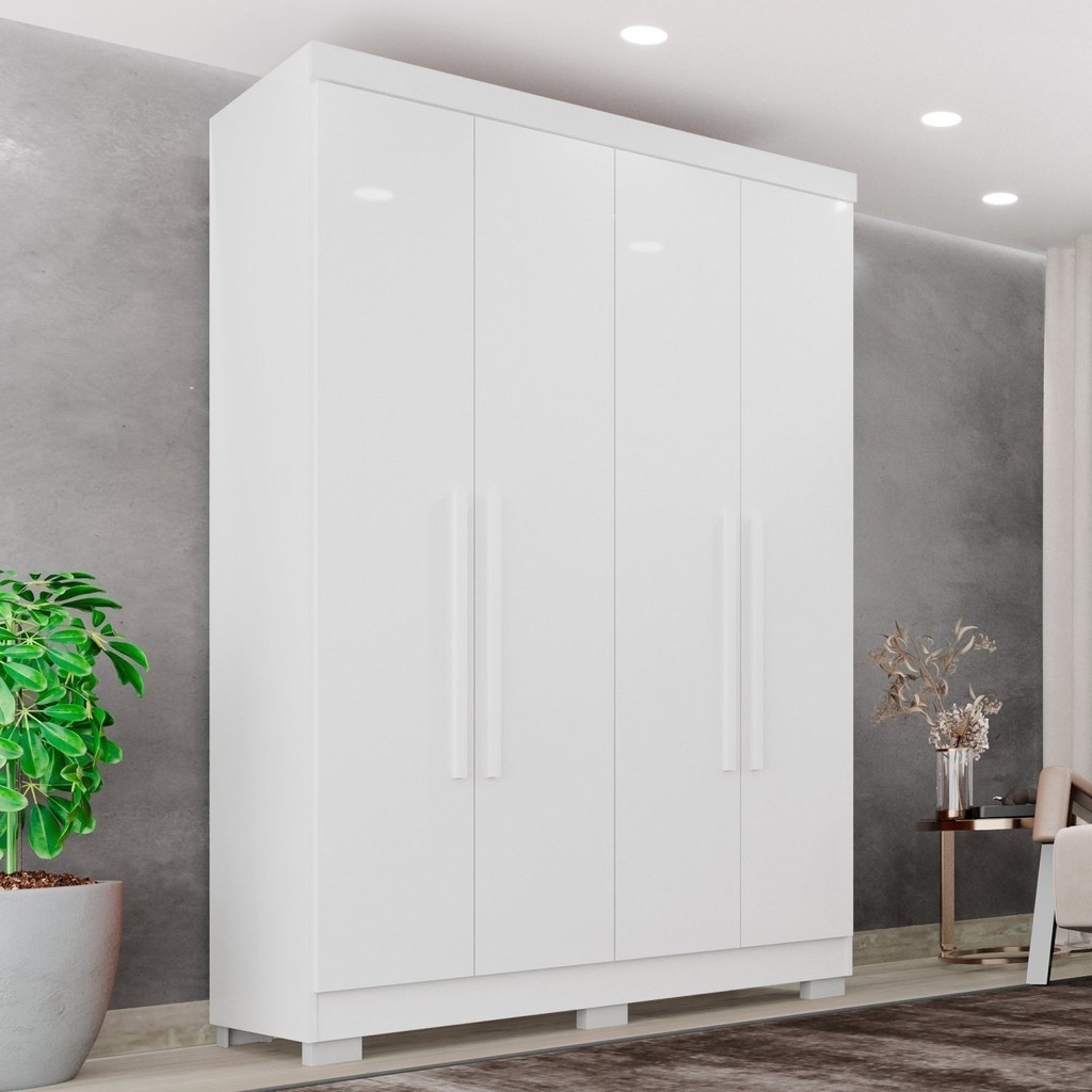 Guarda-roupa Casal 4 Portas 2 Gavetas França