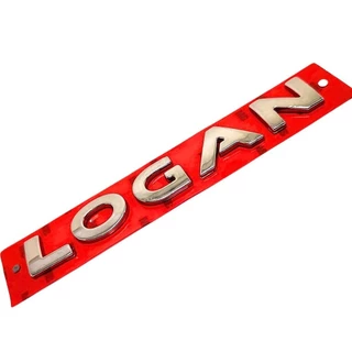 Emblema Logan cromados altos relevos em adesivo autocolante