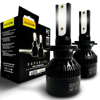 Par Lâmpada Super Led New Csp Flip 3200l 6000k Encaixe H7