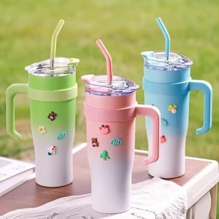 Copo Térmico Garrafa 1.2L Com Tampa e Canudo ideal para Hidratação - LUNALU