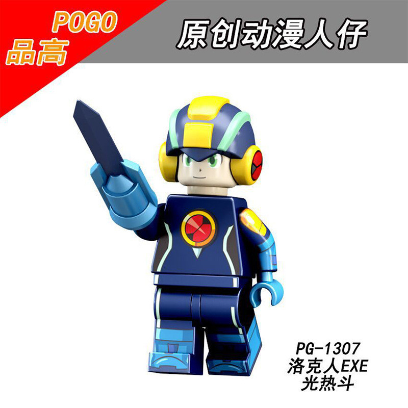 Kit 5 Bonecos RockMan Megaman Blue /ZX Zero Brinquedos Blocos De